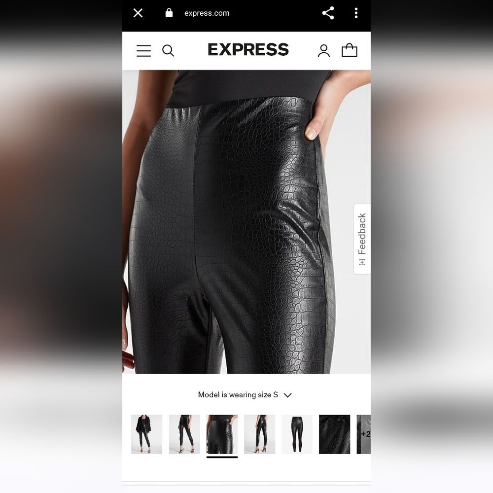 Express Croc-Pattern Leggings - Picture 4 of 6